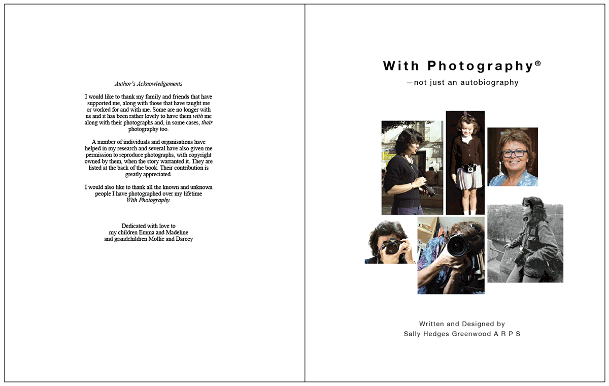 Book spread of With Photography Not Just An Autobiography
